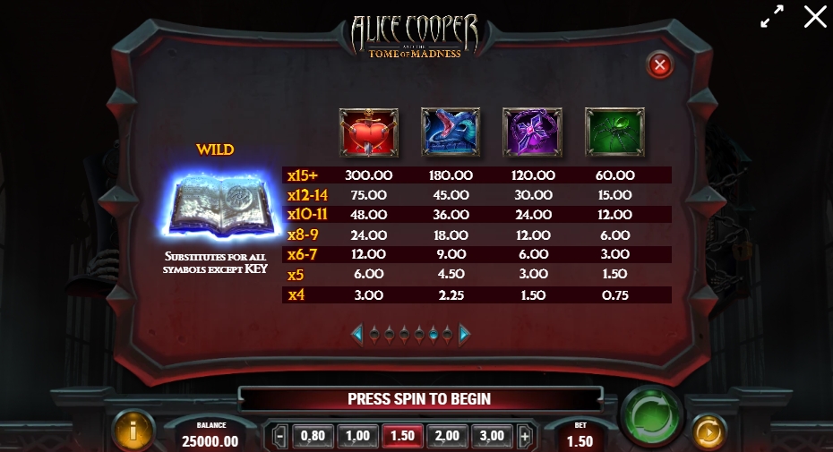 ALICE COOPER AND THE TOME OF MADNESS ทดลองเล่น PLAY’n GO เครดิตฟรี UFABET ฝาก ถอน