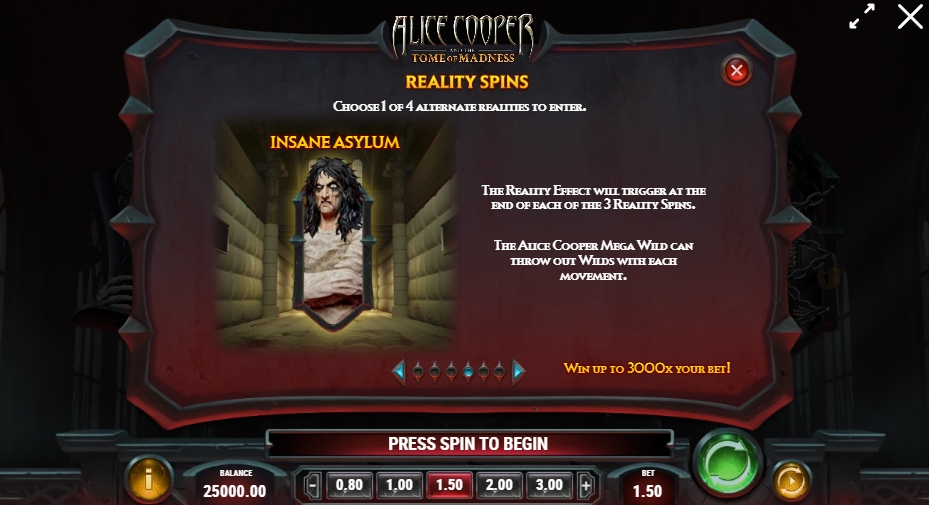 ALICE COOPER AND THE TOME OF MADNESS ทดลองเล่น PLAY’n GO เครดิตฟรี UFABET เว็บตรง