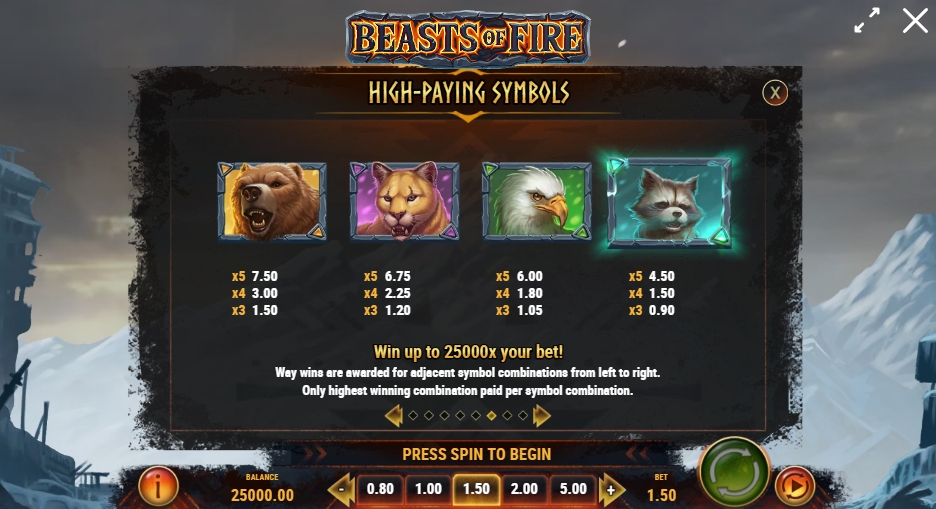 BEASTS OF FIRE ทดลองเล่น PLAY’n GO เครดิตฟรี UFABET ทางเข้า