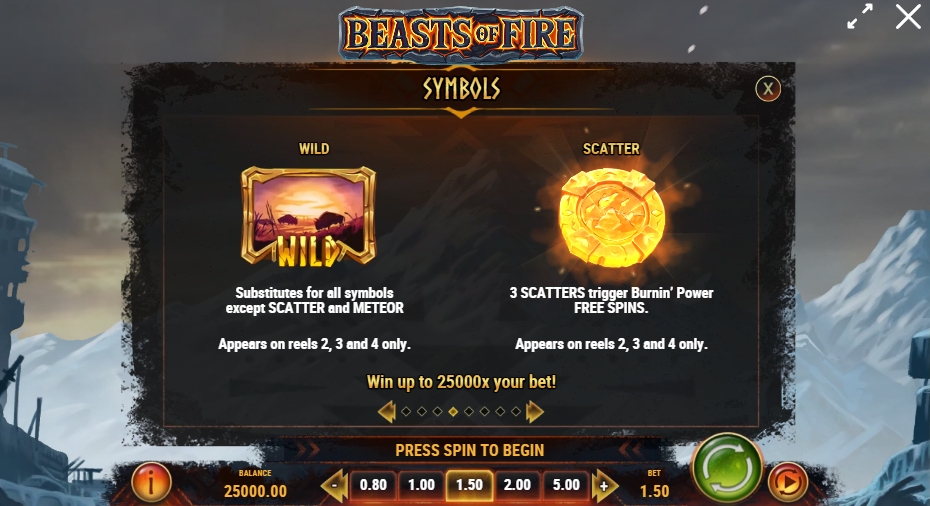 BEASTS OF FIRE ทดลองเล่น PLAY’n GO เครดิตฟรี UFABET ฝาก ถอน