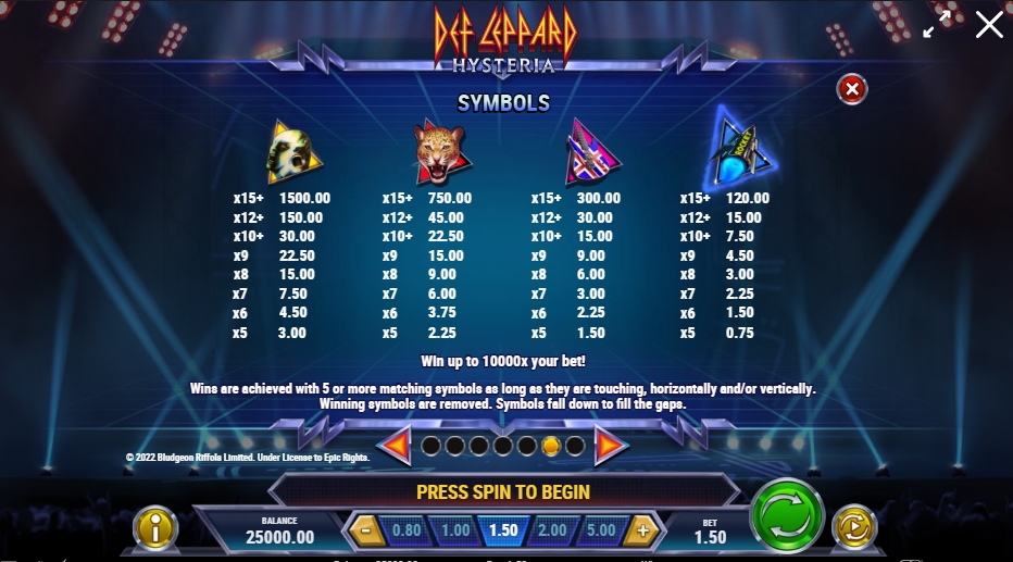 DEF LEPPARD HYSTERIA ทดลองเล่น PLAY’n GO เครดิตฟรี UFABET เว็บตรง