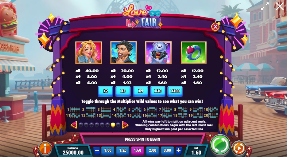 LOVE IS IN THE FAIR ทดลองเล่น PLAY’n GO เครดิตฟรี UFABET ทดลองเล่น