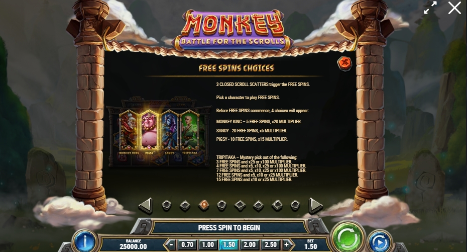 MONKEY BATTLE FOR THE SCROLLS ทดลองเล่น PLAY’n GO เครดิตฟรี UFABET ทางเข้า