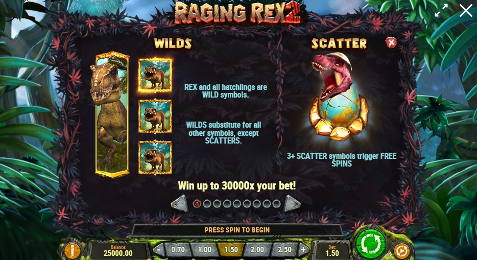 RAGING REX 2 ทดลองเล่น PLAY’n GO เครดิตฟรี UFABET ทดลองเล่น