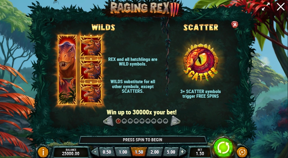 RAGING REX 3 ทดลองเล่น PLAY’n GO เครดิตฟรี UFABET เว็บตรง